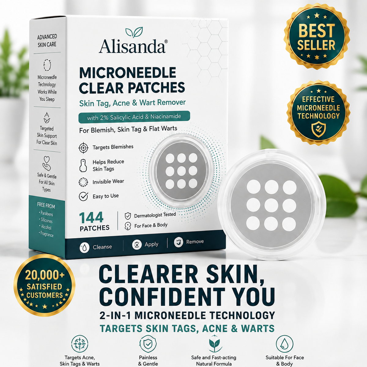 Alisanda® Microneedle Clear Patches
