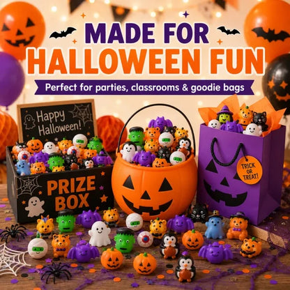 🔥 Last Day 60% OFF — 50PCS Halloween Mochi Squishy Toys for Party Favors & Spooky Fun 🎃