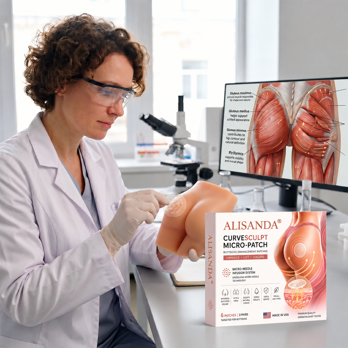 ALISANDA®  CurveSculpt Micro-Patch ✦ Sculpt • Firm • Smooth Lower Body Curves ✦ Micro-Needle Infusion System