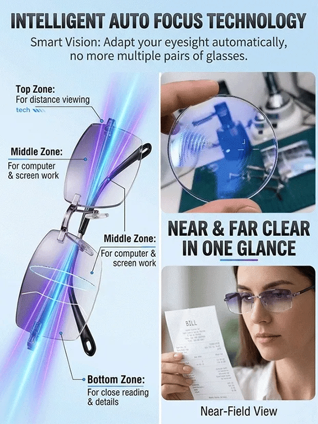 🔥Last Day BUY 2 GET 1 FREE🔥 Smart Zoom Diamond-Cut Reading Glasses